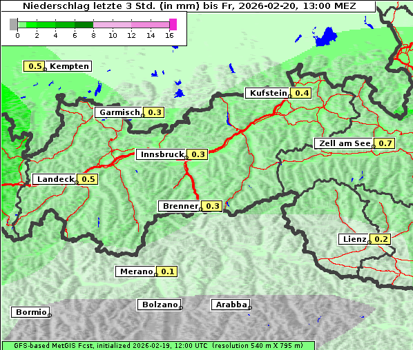 Niederschlag, 20. 2. 2026