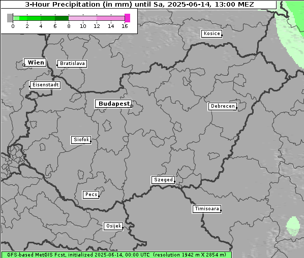 Niederschlag, 14. 6. 2025