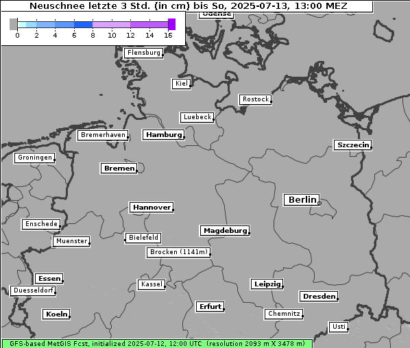 Neuschnee, 13. 7. 2025