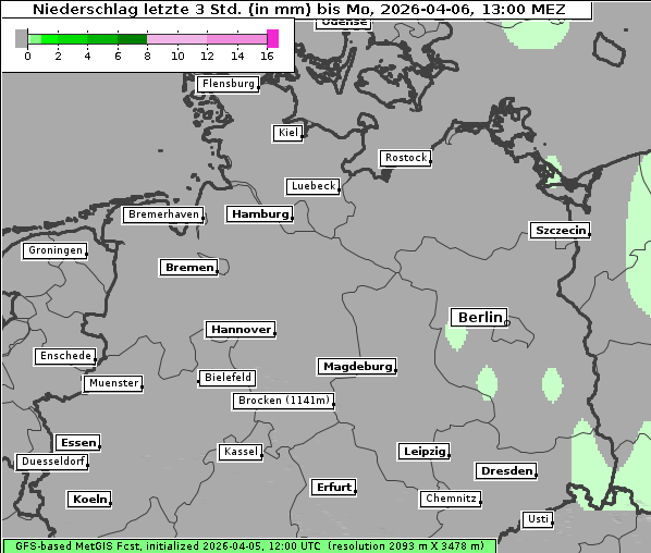 Niederschlag, 6. 4. 2026