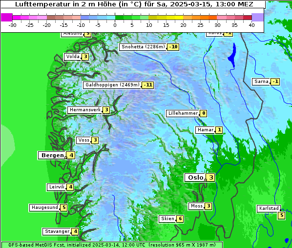 Temperatur, 15. 3. 2025