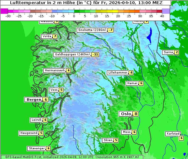 Temperatur, 10. 4. 2026