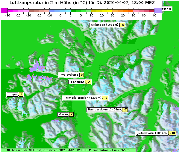 Temperatur, 7. 4. 2026
