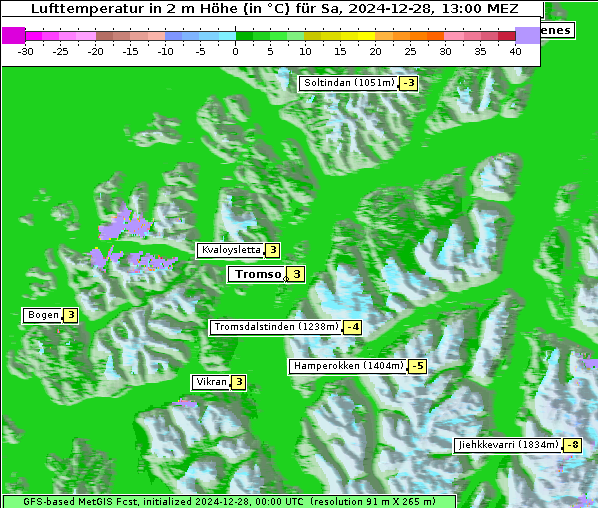 Temperatur, 28. 12. 2024