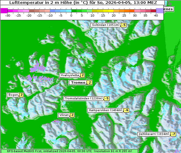 Temperatur, 5. 4. 2026