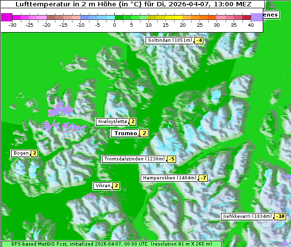 Temperatur, 7. 4. 2026