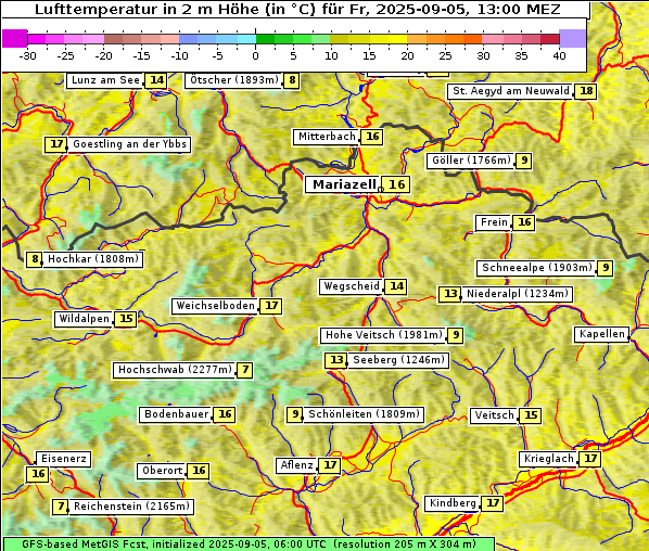 Temperatur, 5. 9. 2025