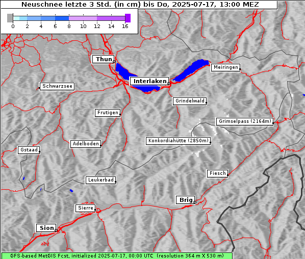Neuschnee, 17. 7. 2025