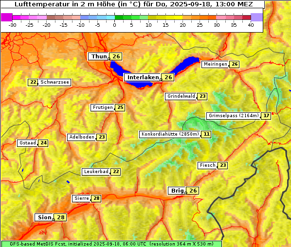 Temperatur, 18. 9. 2025
