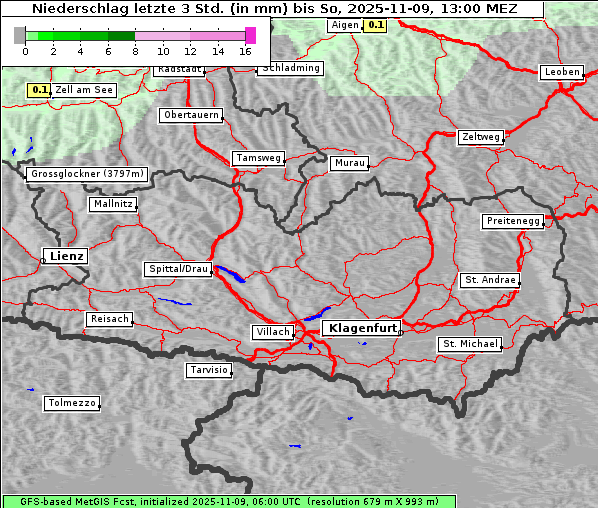 Niederschlag, 9. 11. 2025