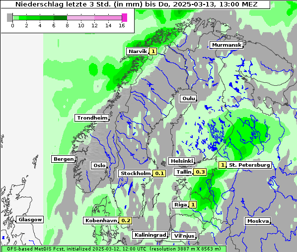 Niederschlag, 13. 3. 2025