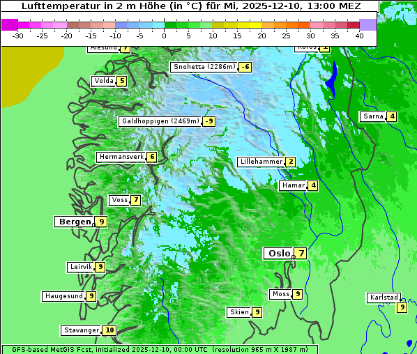 Temperatur, 10. 12. 2025