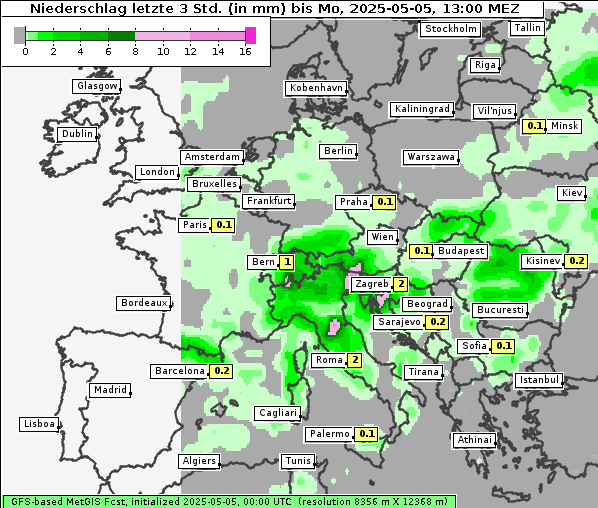 Niederschlag, 5. 5. 2025