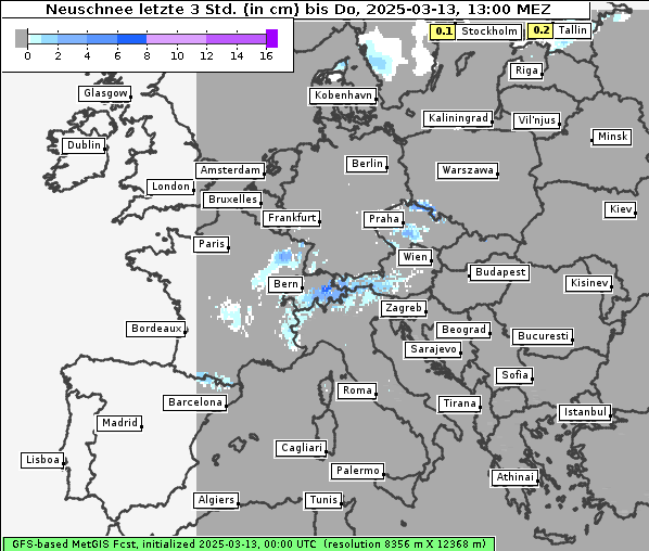 Neuschnee, 13. 3. 2025