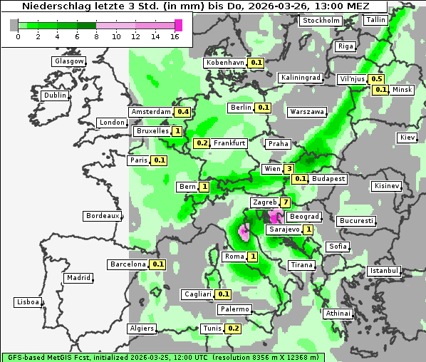 Niederschlag, 26. 3. 2026