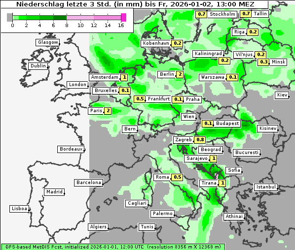 Niederschlag, 2. 1. 2026