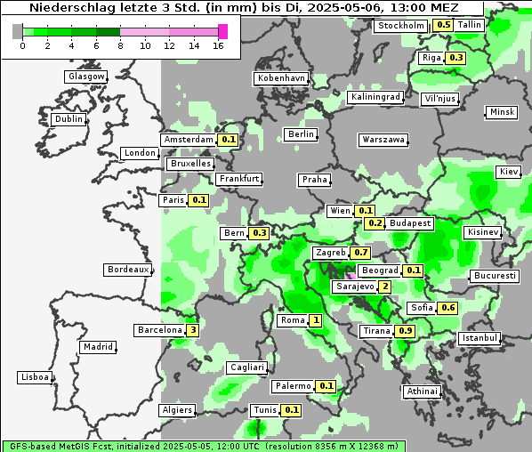 Niederschlag, 6. 5. 2025