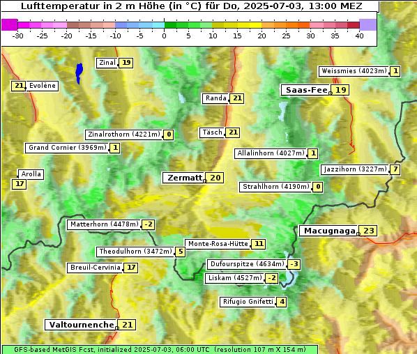 Temperatur, 3. 7. 2025