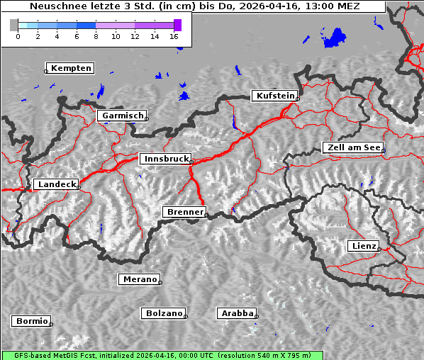 Neuschnee, 16. 4. 2026