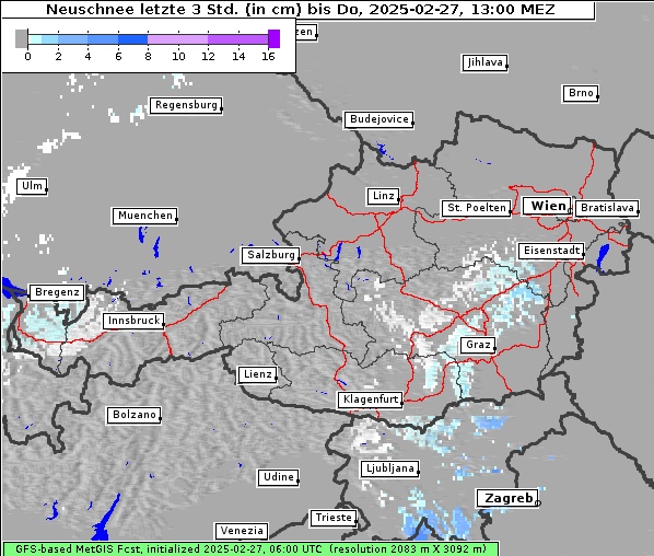 Neuschnee, 27. 2. 2025