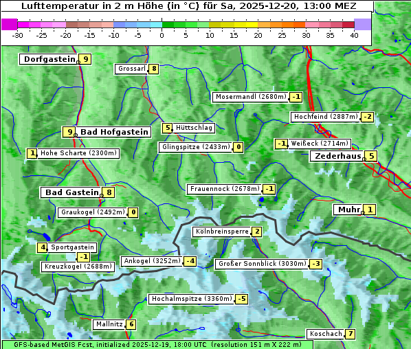 Temperatur, 20. 12. 2025