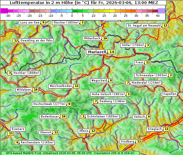 Temperatur, 6. 3. 2026