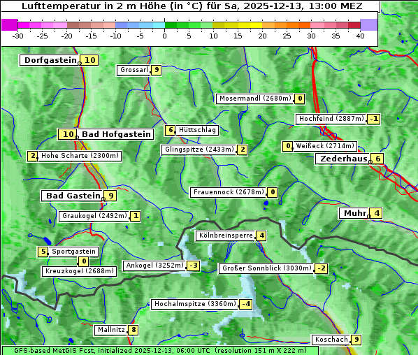 Temperatur, 13. 12. 2025