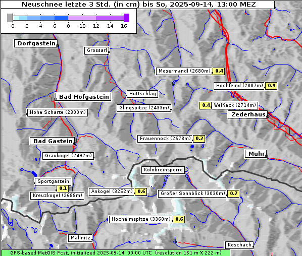 Neuschnee, 14. 9. 2025