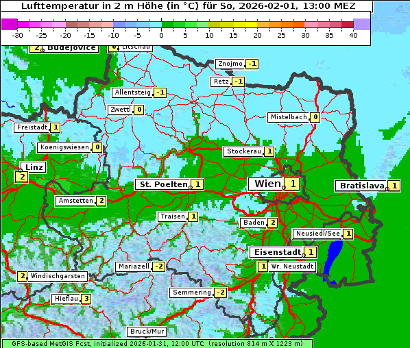 Temperatur, 1. 2. 2026