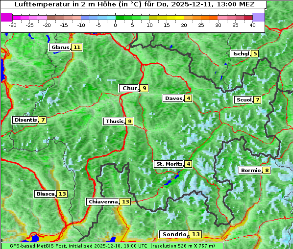 Temperatur, 11. 12. 2025