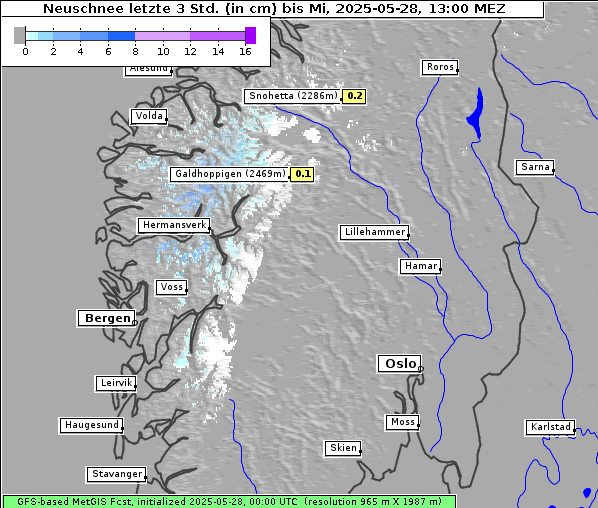 Neuschnee, 28. 5. 2025