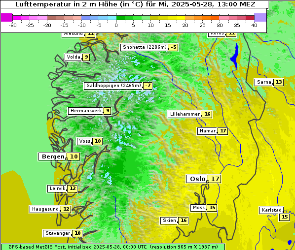 Temperatur, 28. 5. 2025