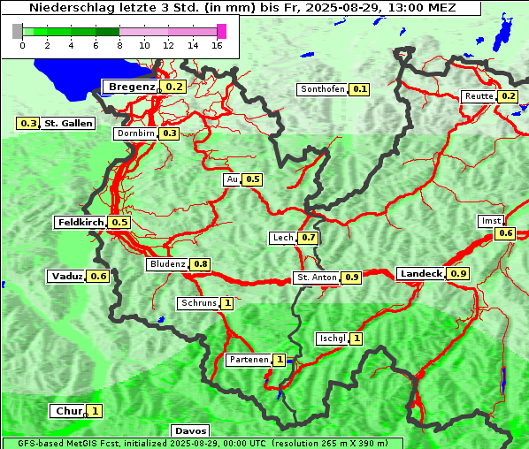 Niederschlag, 29. 8. 2025