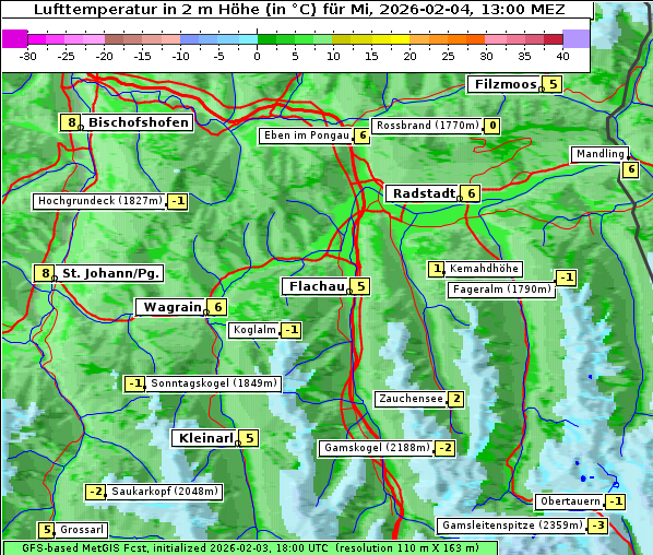 Temperatur, 4. 2. 2026