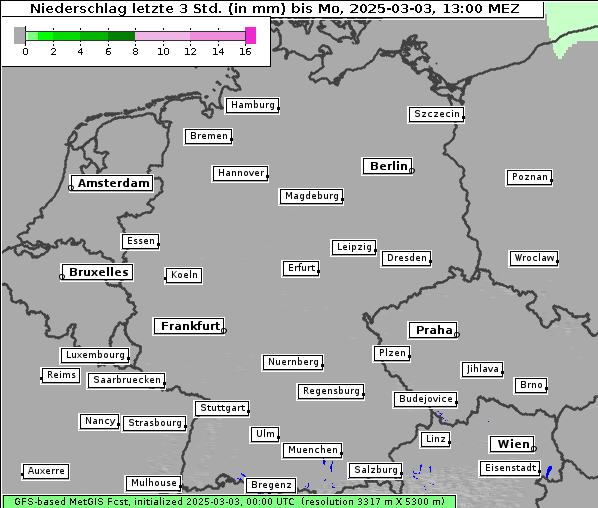 Niederschlag, 3. 3. 2025