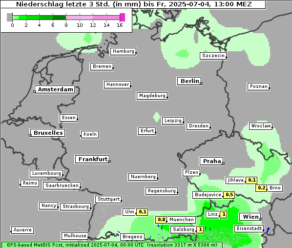 Niederschlag, 4. 7. 2025
