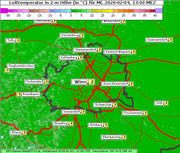 Temperatur, 4. 2. 2026