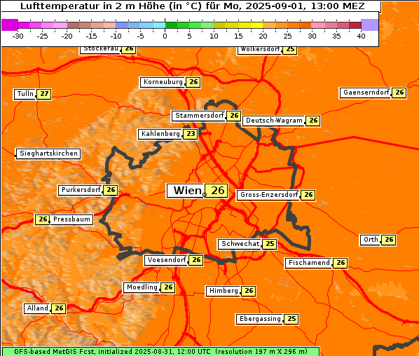 Temperatur, 1. 9. 2025