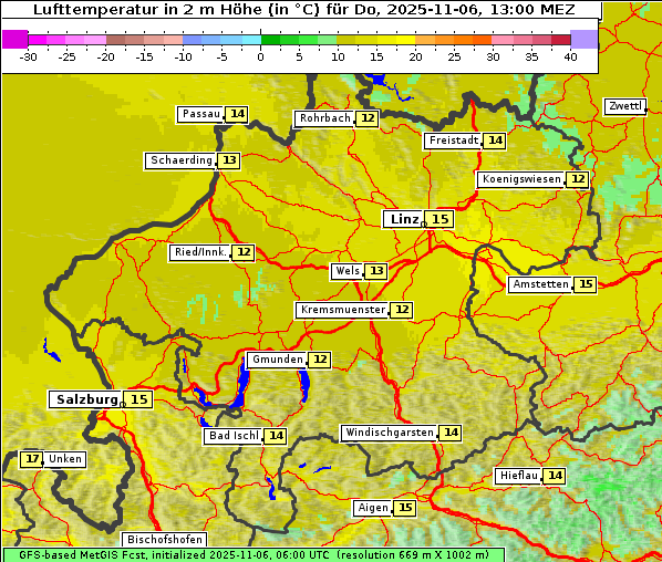 Temperatur, 6. 11. 2025
