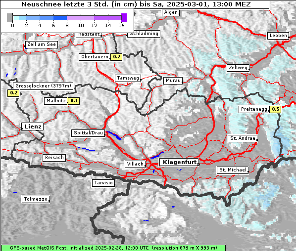 Neuschnee, 1. 3. 2025