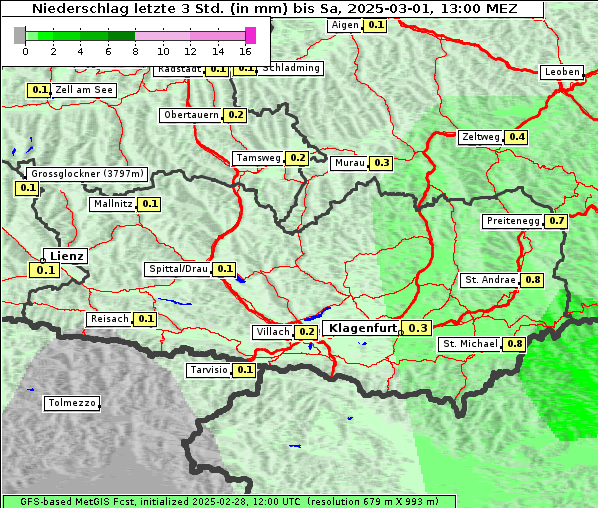 Niederschlag, 1. 3. 2025