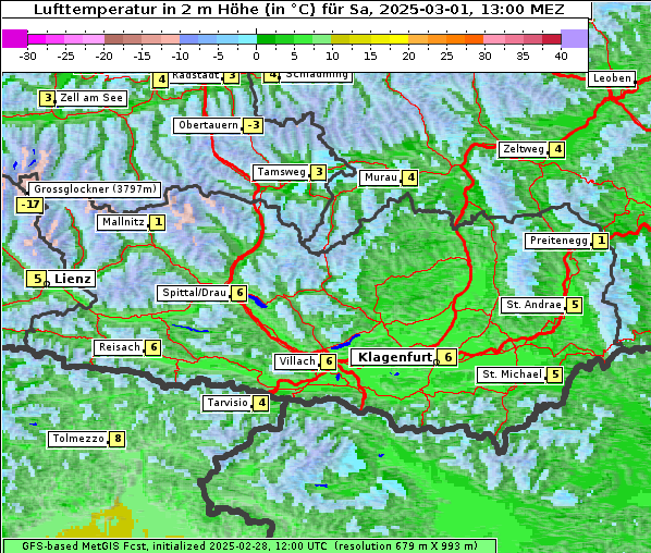 Temperatur, 1. 3. 2025