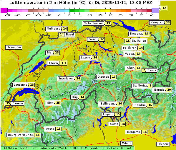 Temperatur, 11. 11. 2025