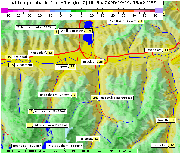 Temperatur, 19. 10. 2025
