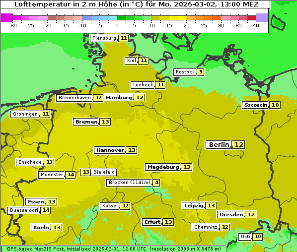 Temperatur, 2. 3. 2026