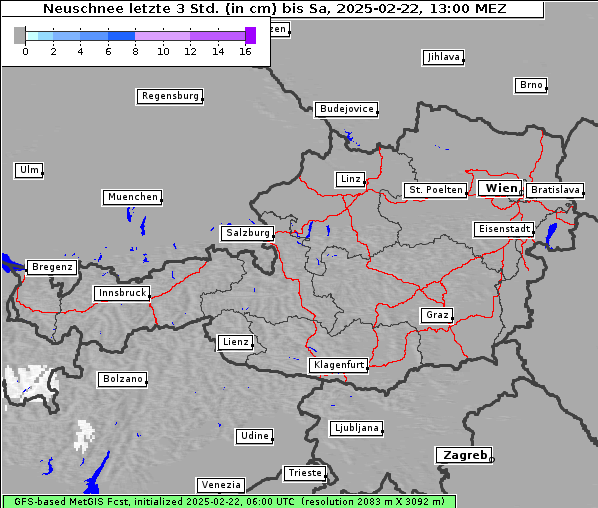 Neuschnee, 22. 2. 2025