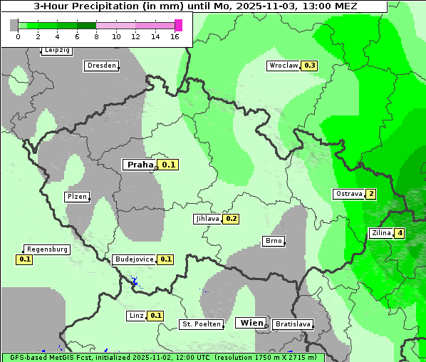 Niederschlag, 3. 11. 2025