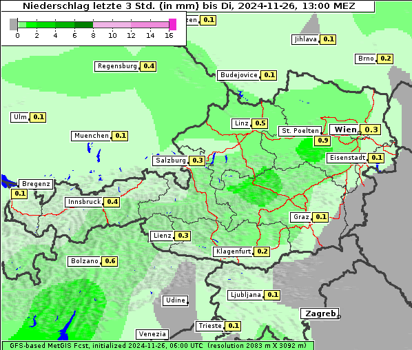Niederschlag, 26. 11. 2024