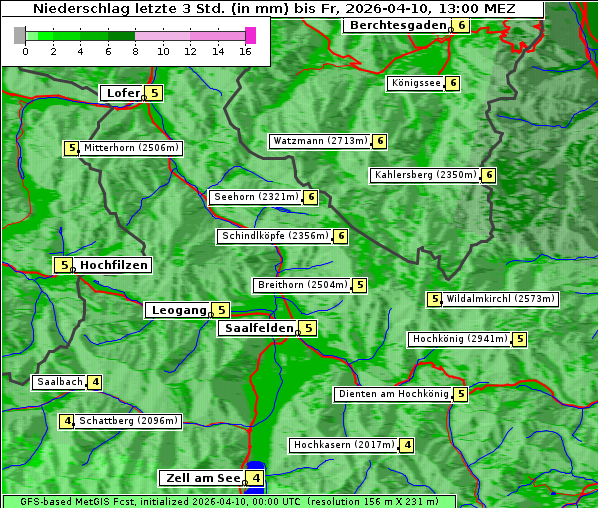 Niederschlag, 10. 4. 2026