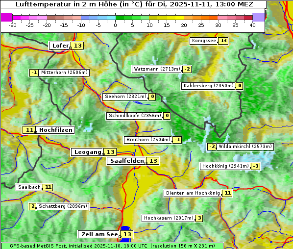 Temperatur, 11. 11. 2025